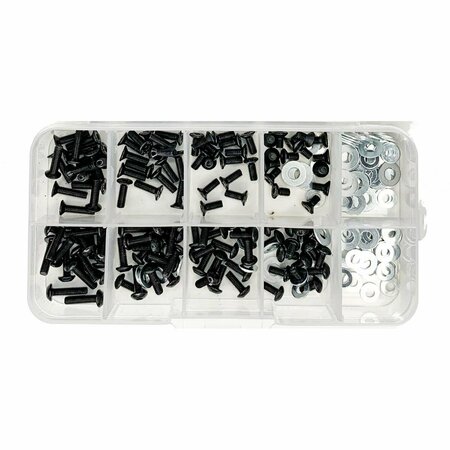 RACERS EDGE 1-10 Scale High Strength Steel Screw for RC Car - 180 Piece RCE3117